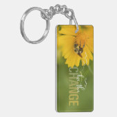 Bee the Change Rectangular Acrylic Keychain キーホルダー (正面左)