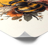 Bee the Good 前向き Configationレトロフローラ ポスター (角)