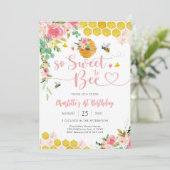 Bee Theme 1st Birthday Invitation 招待状 (スタンド正面)