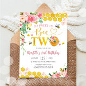 Bee Theme 2nd Birthday Invitation 招待状