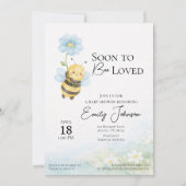 Bee Theme Baby Shower Invitation 招待状 (正面)