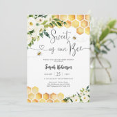 Bee Theme Baby Shower Invitation 招待状 (スタンド正面)