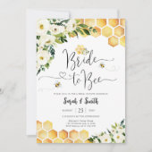 Bee Theme Bridal Shower Invitation 招待状 (正面)