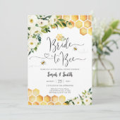 Bee Theme Bridal Shower Invitation 招待状 (スタンド正面)