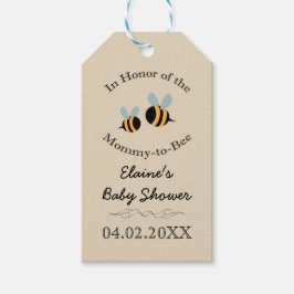 Bee Themed – ベビーシャワーメッセージカード- Mommy to Bee ギフトタグ