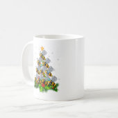Bee Tree Christmas Funny Bee Christmas Lover T-Shi コーヒーマグカップ (正面左)