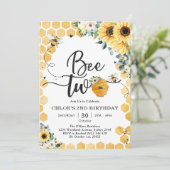 Bee Two Honey Bee 2nd Birthday Invitation 招待状 (スタンド正面)