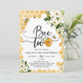 Bee Two Honey Bee 2nd Birthday Invitation 招待状 (スタンド正面)