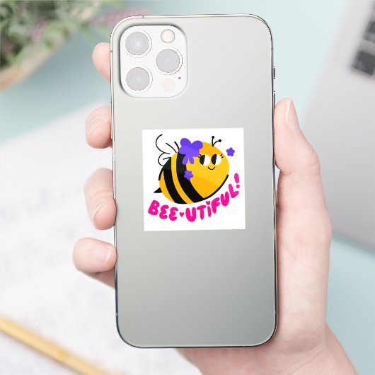 Bee-utiful Daily Affirmation Sticker シール (スマートフォン)