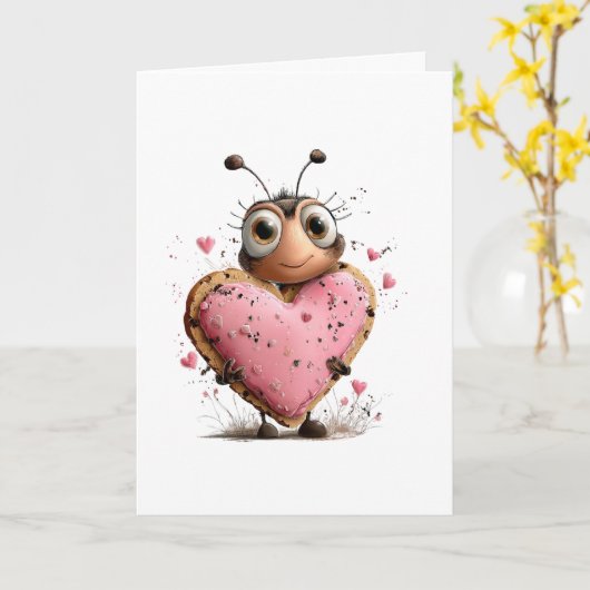 Bee Valentine's Day Card カード (黄色い花)