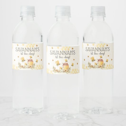 Bee Water Bottle Labels夏 ペットボトルラベル (ボトル)