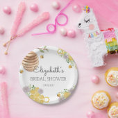 Bee Water Color Beehiveのブライダルシャワー ペーパープレート (パーティー)