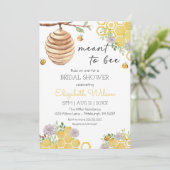 Bee Water Color Beehiveのブライダルシャワー 招待状 (スタンド正面)