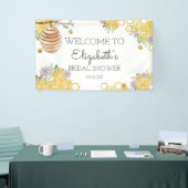 Bee Water Color Beehiveのブライダルシャワー 横断幕 (トレードショー)