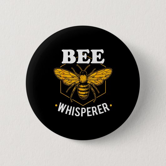 Bee Whisperer - Funny Beekeeng & Beekeeper 缶バッジ (正面)