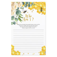 Bee Who Is I Game Card