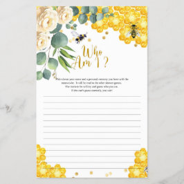 Bee Who Is I Game Card チラシ