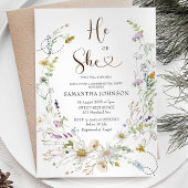 Bee Wildflowerの素朴性別による招待の表示 招待状