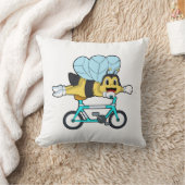Bee with Bicycle クッション (ブランケット)