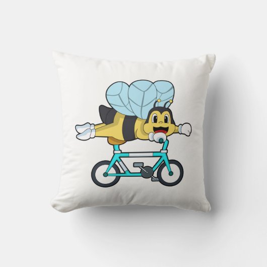 Bee with Bicycle クッション (正面)