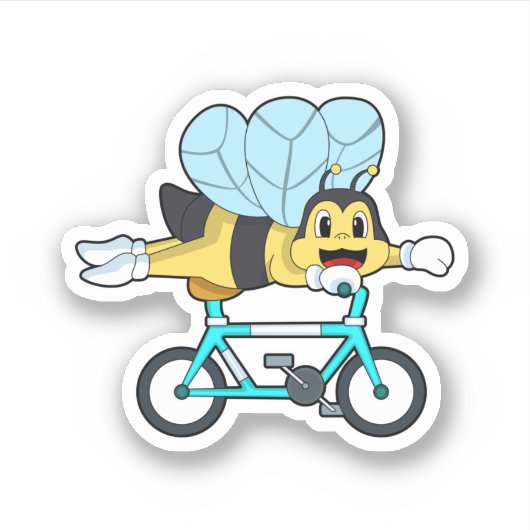Bee with Bicycle シール (正面)