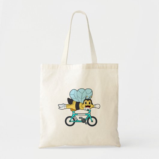 Bee with Bicycle トートバッグ (正面)