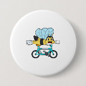 Bee with Bicycle 缶バッジ (正面)