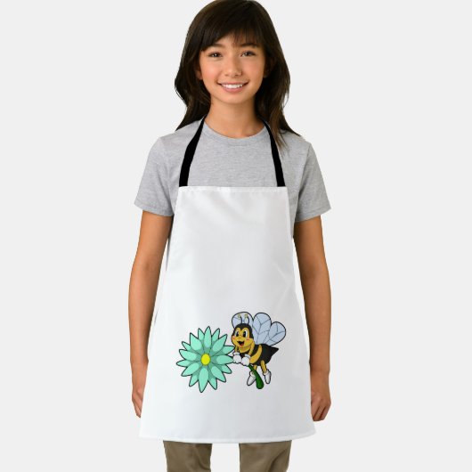 Bee with Flower.PNG エプロン (インサイチュ)