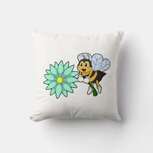 Bee with Flower.PNG クッション (正面)