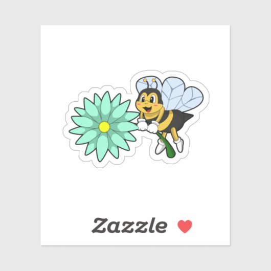 Bee with Flower.PNG シール (シート)