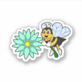Bee with Flower.PNG シール (正面)