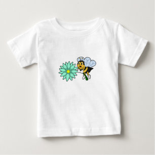 Bee with Flower.PNG ベビーTシャツ