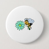 Bee with Flower.PNG 缶バッジ (正面)