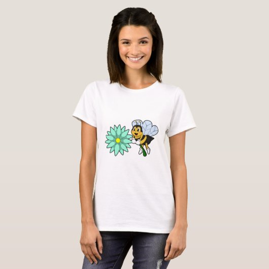 Bee with Flower.PNG Tシャツ (正面フル)