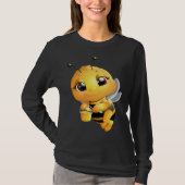 Bee with Honey Cute Girls Bee Tシャツ (正面)