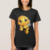 Bee with Honey Cute Girls Bee Tシャツ (正面)