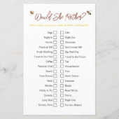 Bee "Would She Game"ブライダルシャワーゲーム (正面)