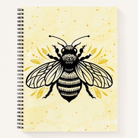 Bee-yond Beautiful Spiral Notebook ノートブック (正面)