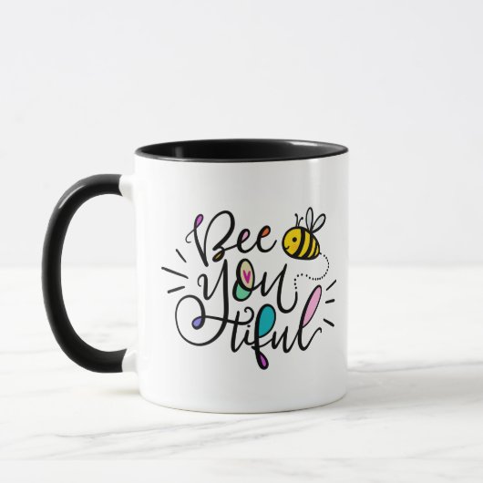 Bee-YOU-Healy hand lettered マグカップ (左)