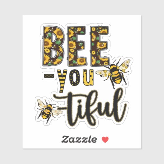 Bee You Ti Ful Honeybees Sunflowers シール (シート)