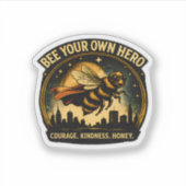 Bee Your Own Hero | ハニー スーパービー ヴィンテージ シール (正面)