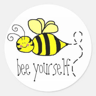 Bee Yourselfスタンプ ラウンドシール