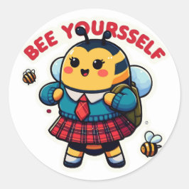 Bee Yourself – かわいいビー新学期キャラクター ラウンドシール