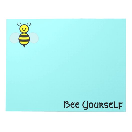 「Bee Yourself」メモ帳 ノートパッド (正面)