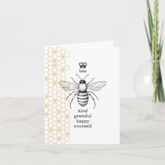 Bee Yourself Greeting Card カード (正面)
