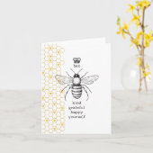 Bee Yourself Greeting Card カード (黄色い花)