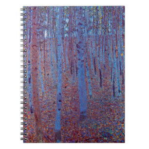 Beech Forest by Gustav Klimt, Vintage Art Nouveau ノートブック