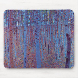 Beech Forest by Gustav Klimt, Vintage Art Nouveau マウスパッド