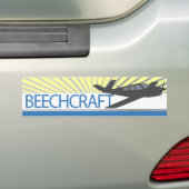Beechcraftの航空機 バンパーステッカー (車上)
