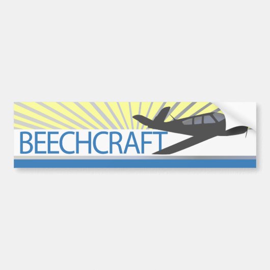 Beechcraftの航空機 バンパーステッカー (正面)